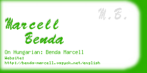 marcell benda business card